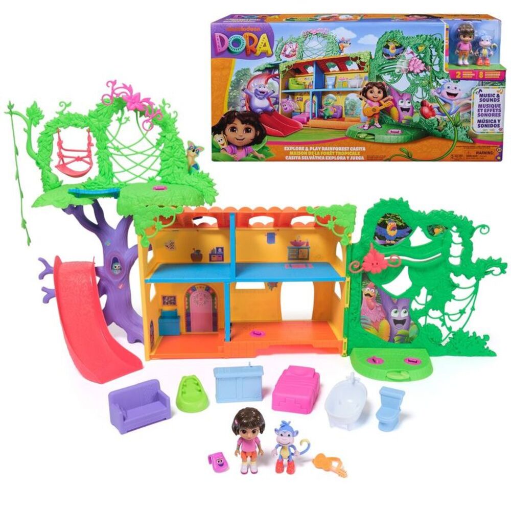 Open Box - Dora -  Explore & Play Rainforest Casita Playset, Dor Green